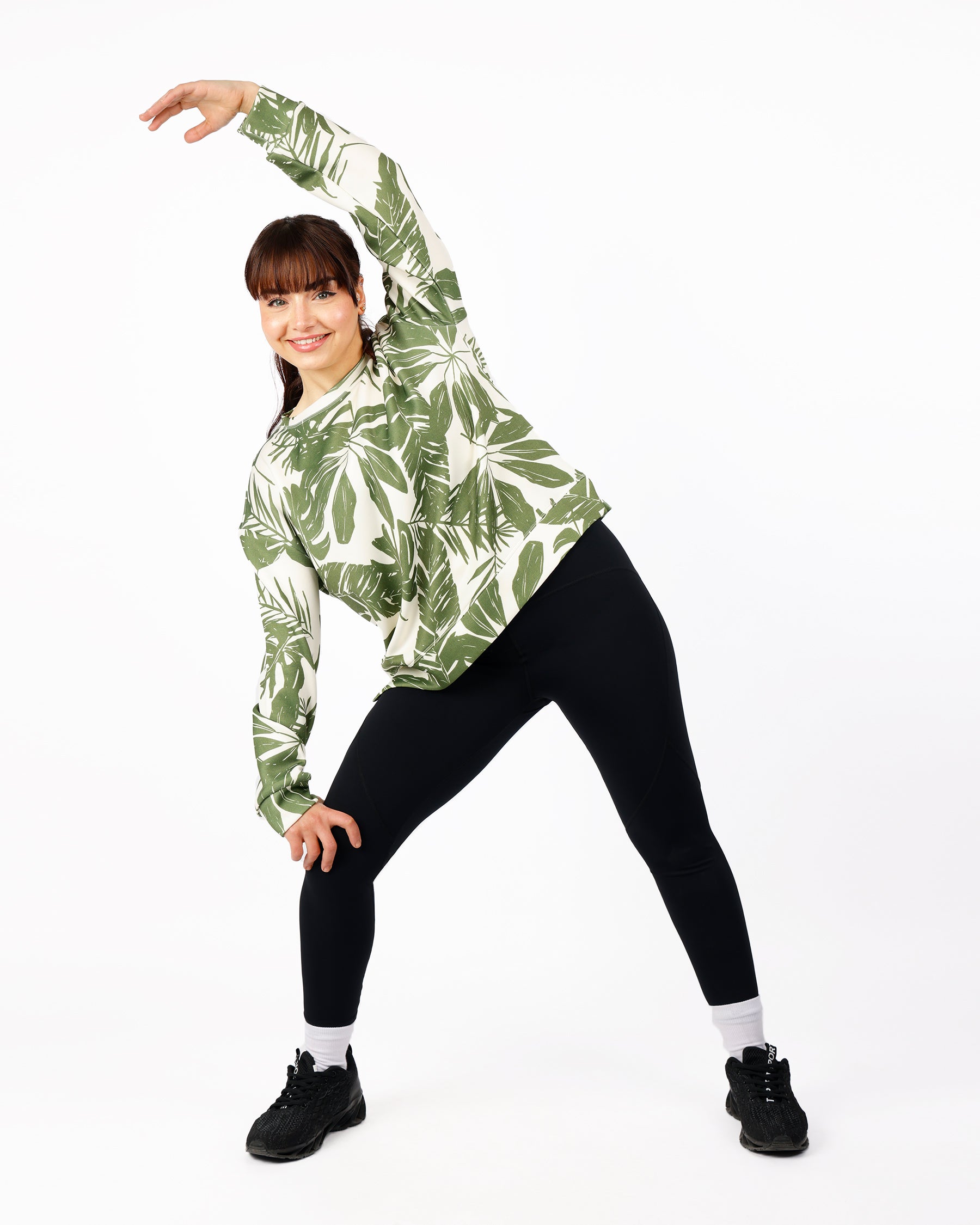 Modern Flora Green Top-Atum -77265058