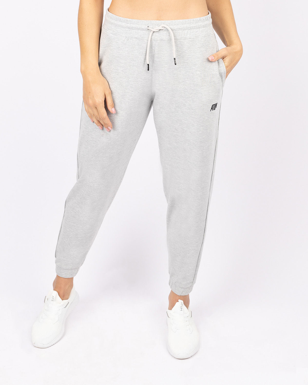 Women's Sport Gray Sweatpants-Atum -79521037