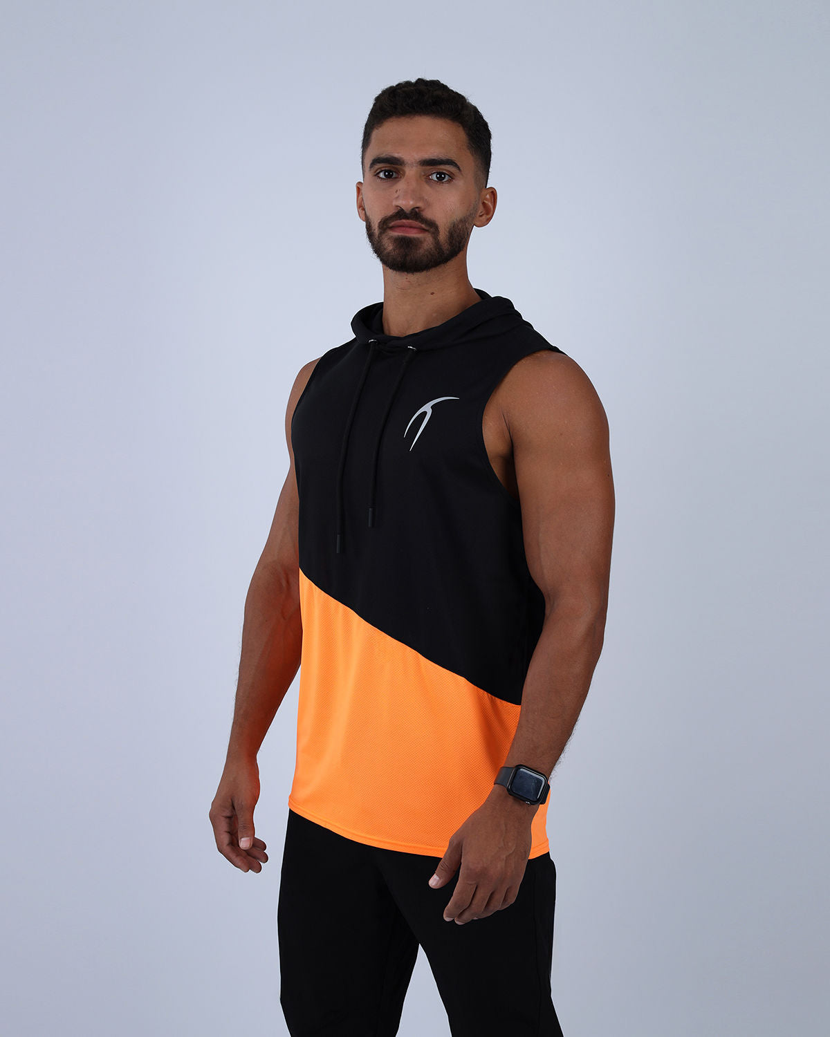 Sleeveless Breathable Orange Hoodie-Atum -36747447