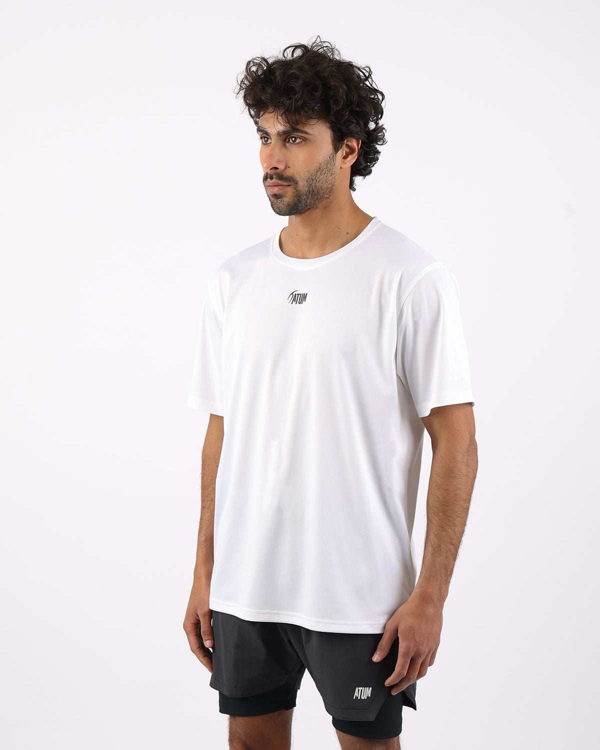 Prime Fit Men's White T-Shirt-Atum -70847541