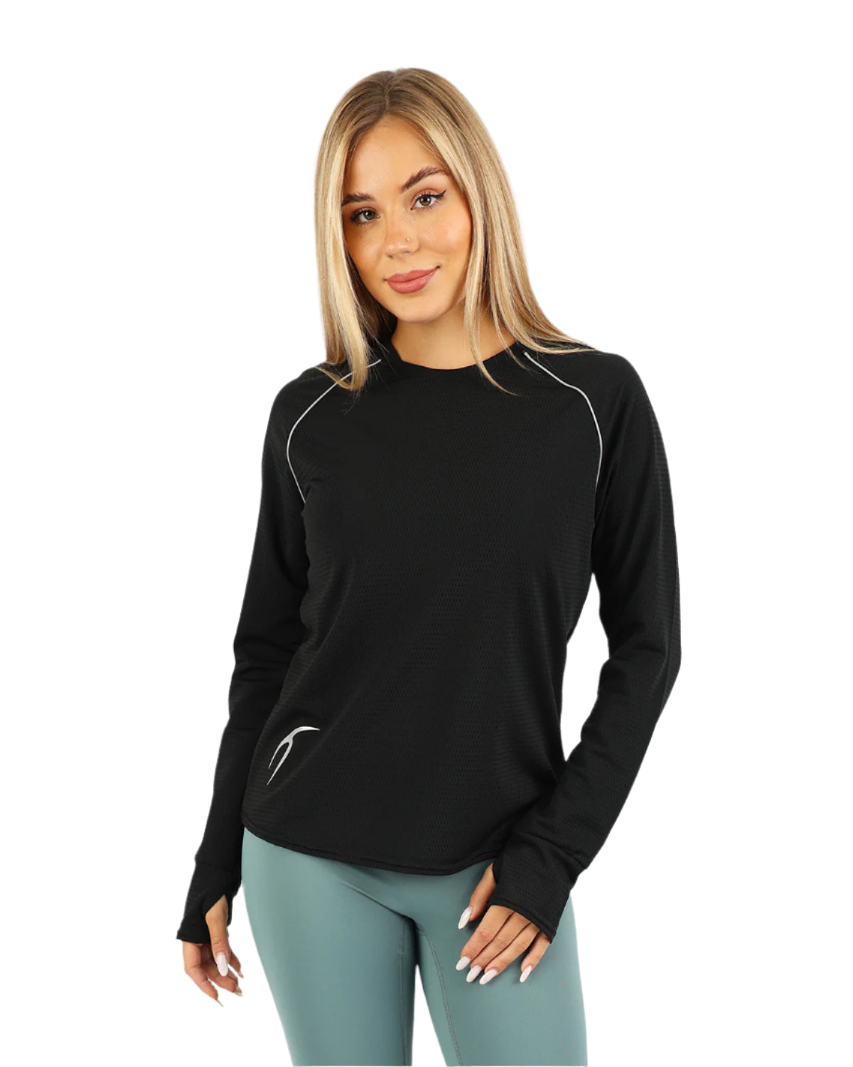Long-Sleeve Training Black Top-Atum -85038454