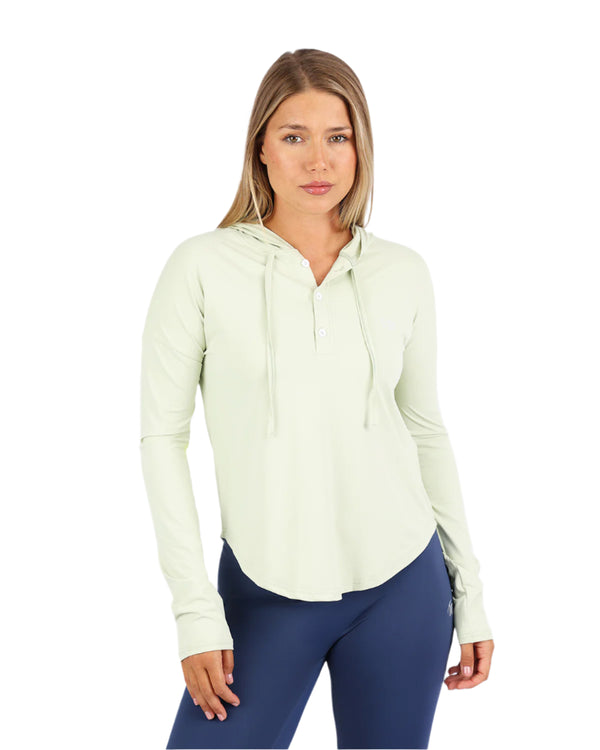 Long Slevess Women's Green Hoodie-Atum -62036806