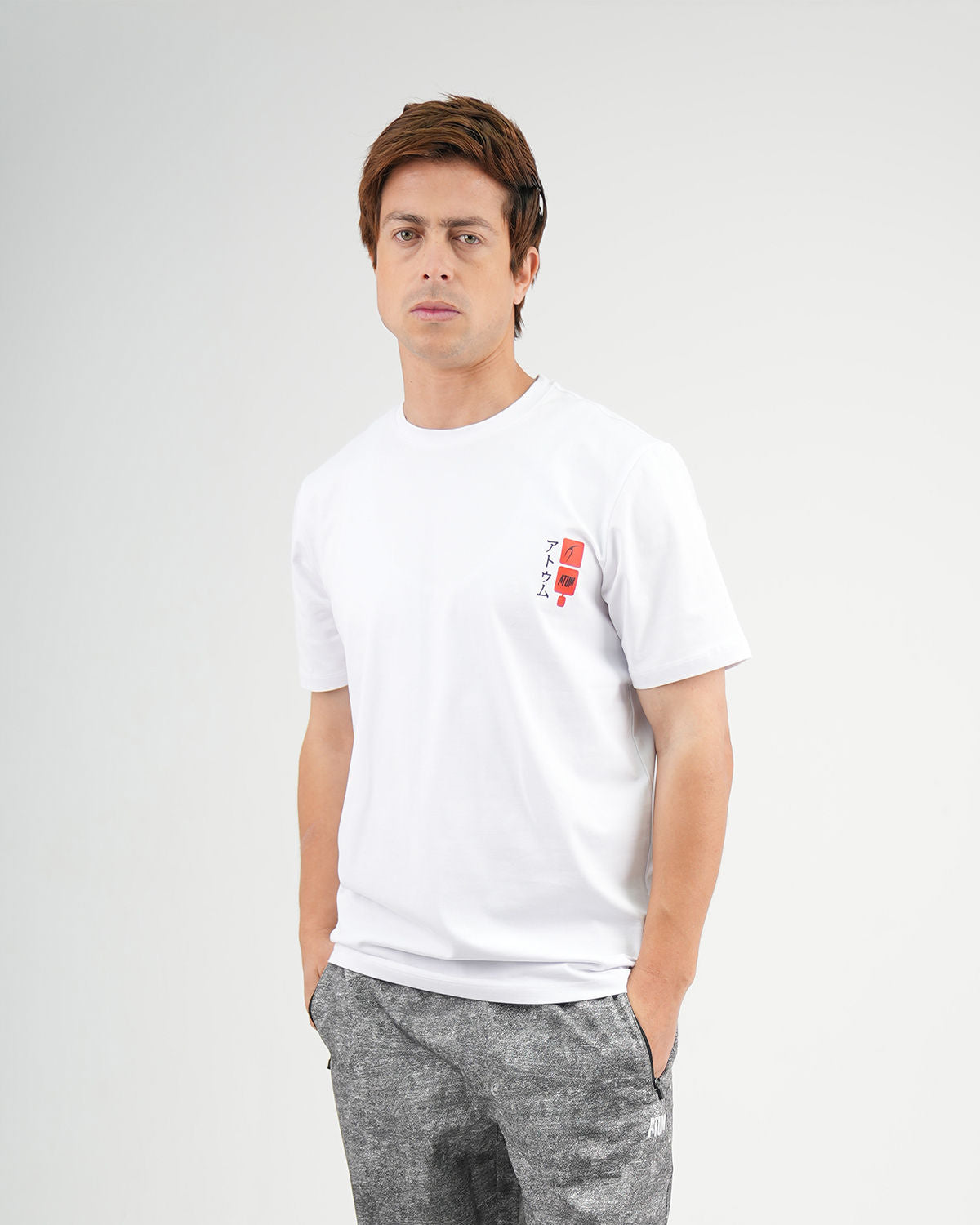 ATUM| Cobra Strike Graphic Men's Tee - White with red cobra print