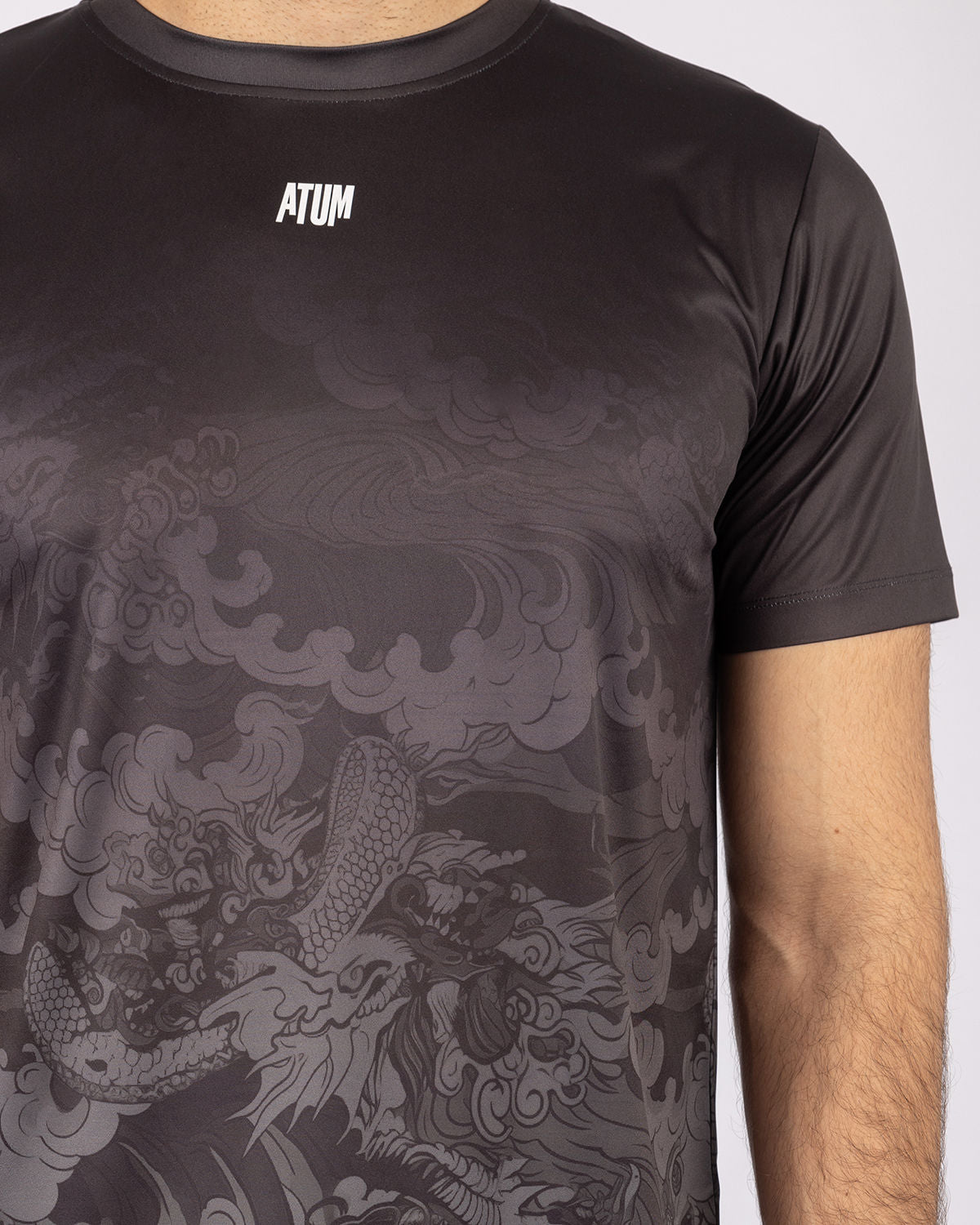 Round Printed Black T-Shirt-Atum -82957719