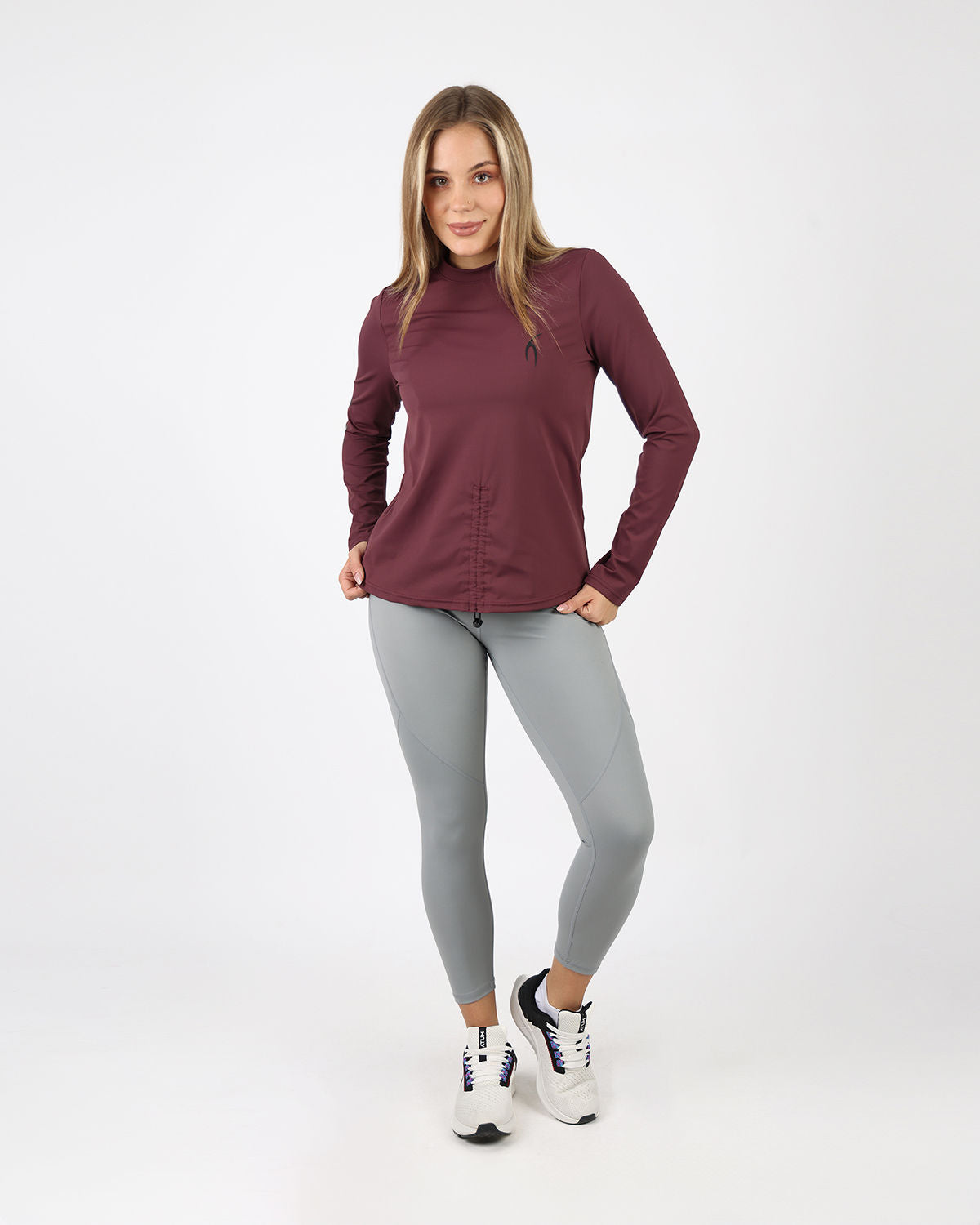 Training Long-Sleeve Burgundy T-Shirt-Atum -61277602