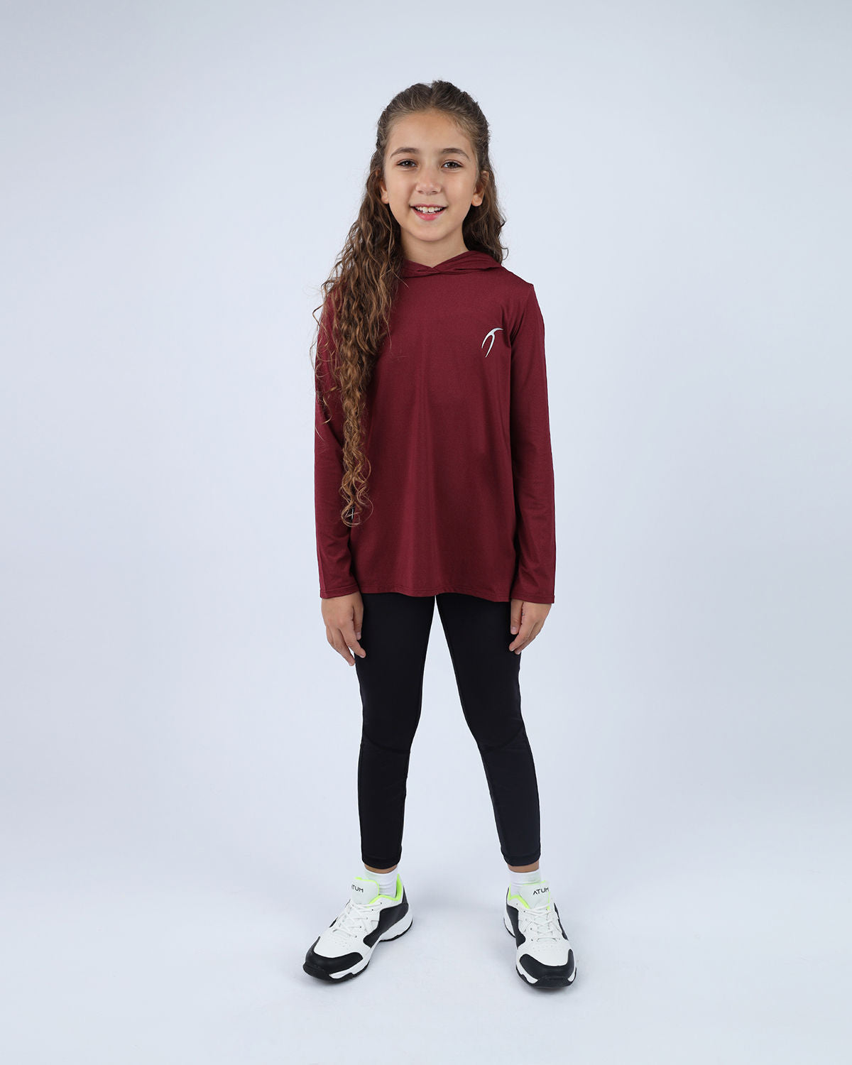 Vivid Long-Sleeve Burgundy Hoodie-Atum -36674967