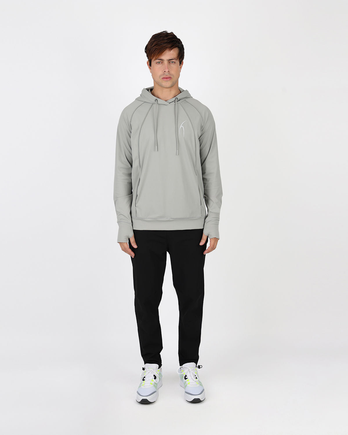 Long-Sleeve Training Gray Hoodie-Atum -19231652