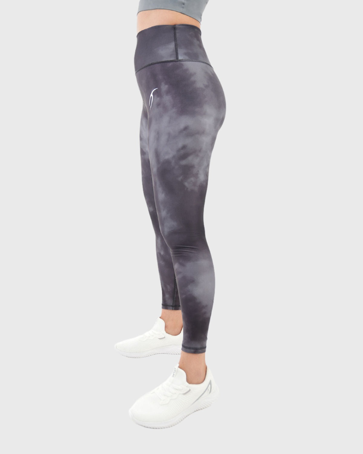 Yoga Printed Gray Leggings-Atum -78631796