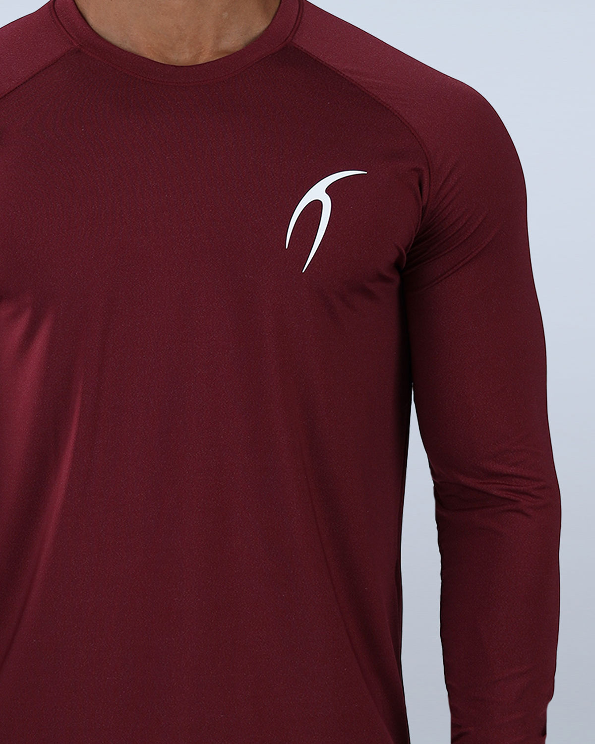 Long Sleeve Running Burgundy Tee-Atum -1426833