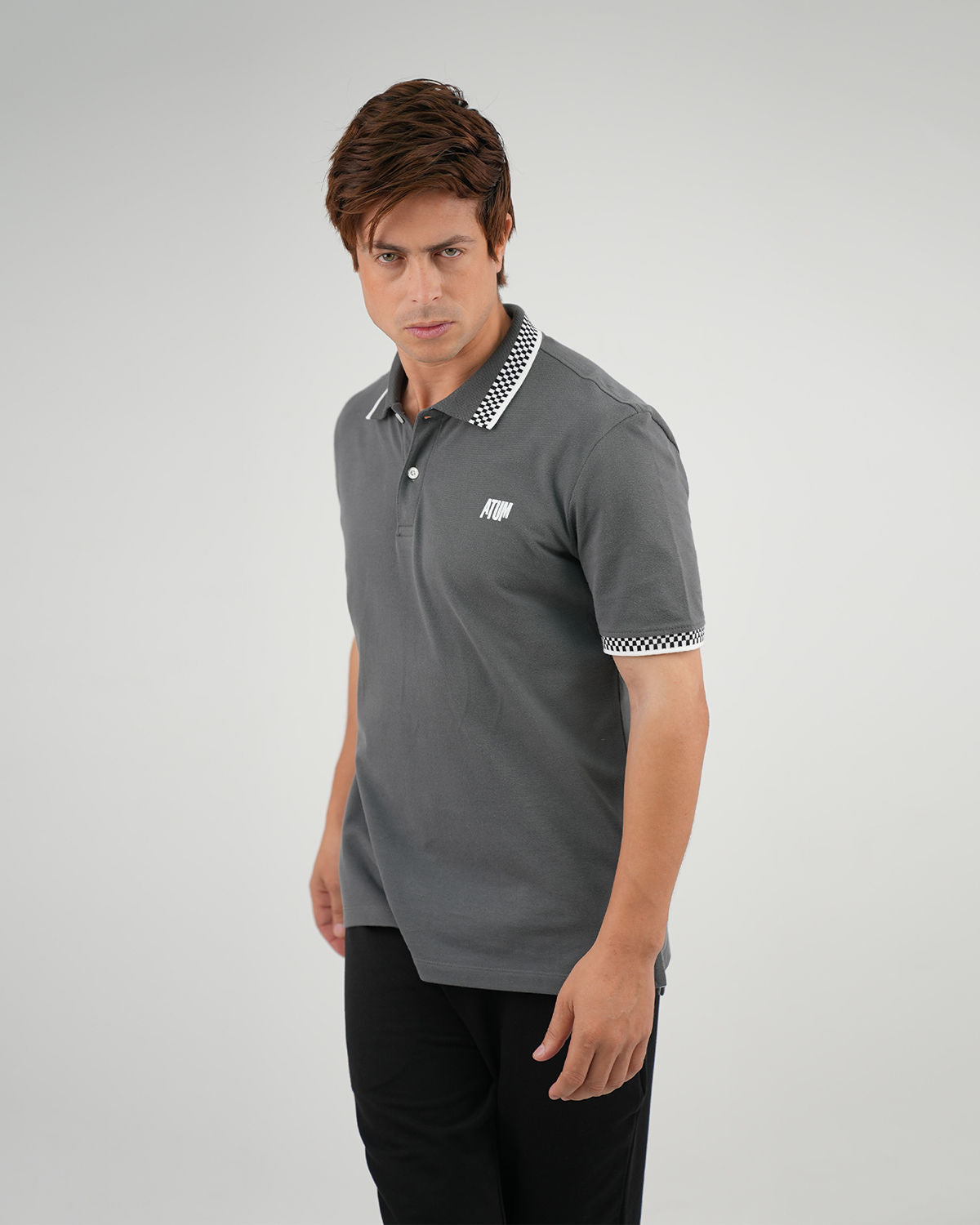 Clashflex Gray Polo Shirt-Atum -50124499