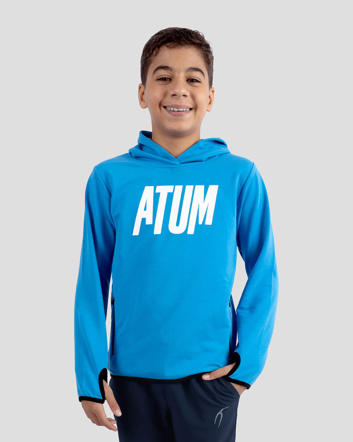 Boy's High Neck Hoodie-Atum -55670298