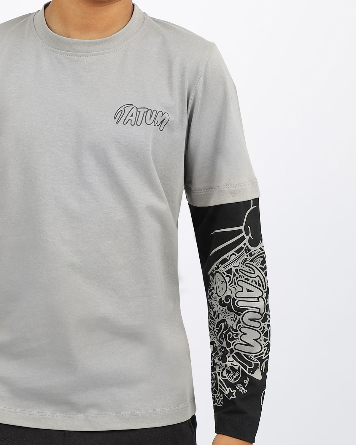 Cotton Boy's Gray T-Shirt-Atum -3092197