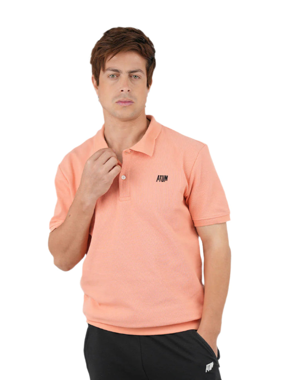 Regular Fit Coral Polo Shirt-Atum -53279106