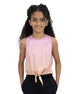 Girls Plain Rose Tank Top