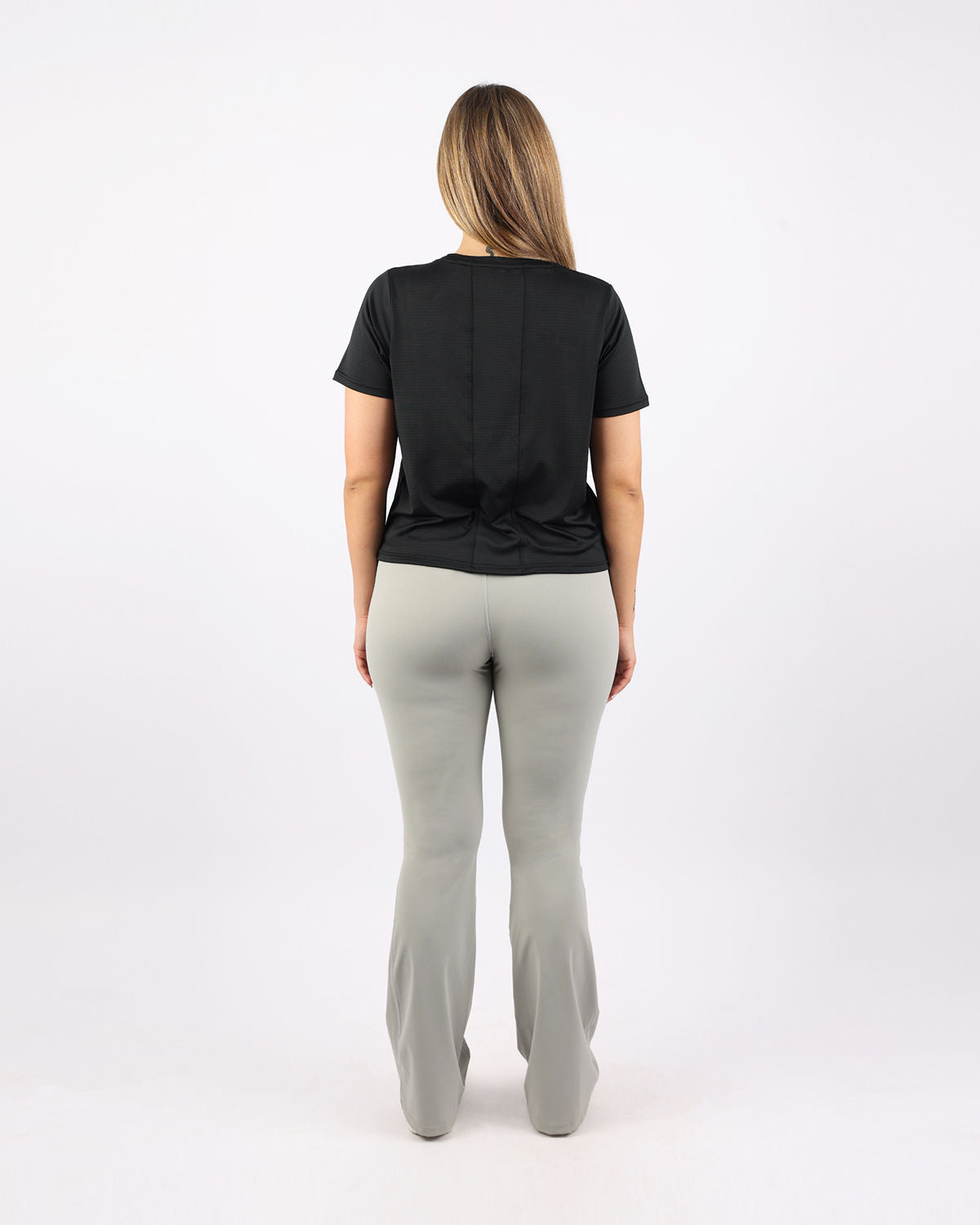 High-Rise Wide Leg Gray Leggings-Atum -16850690