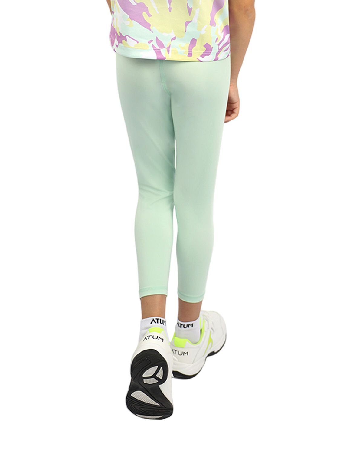 Girl's Floral Mint Leggings-Atum -42461037