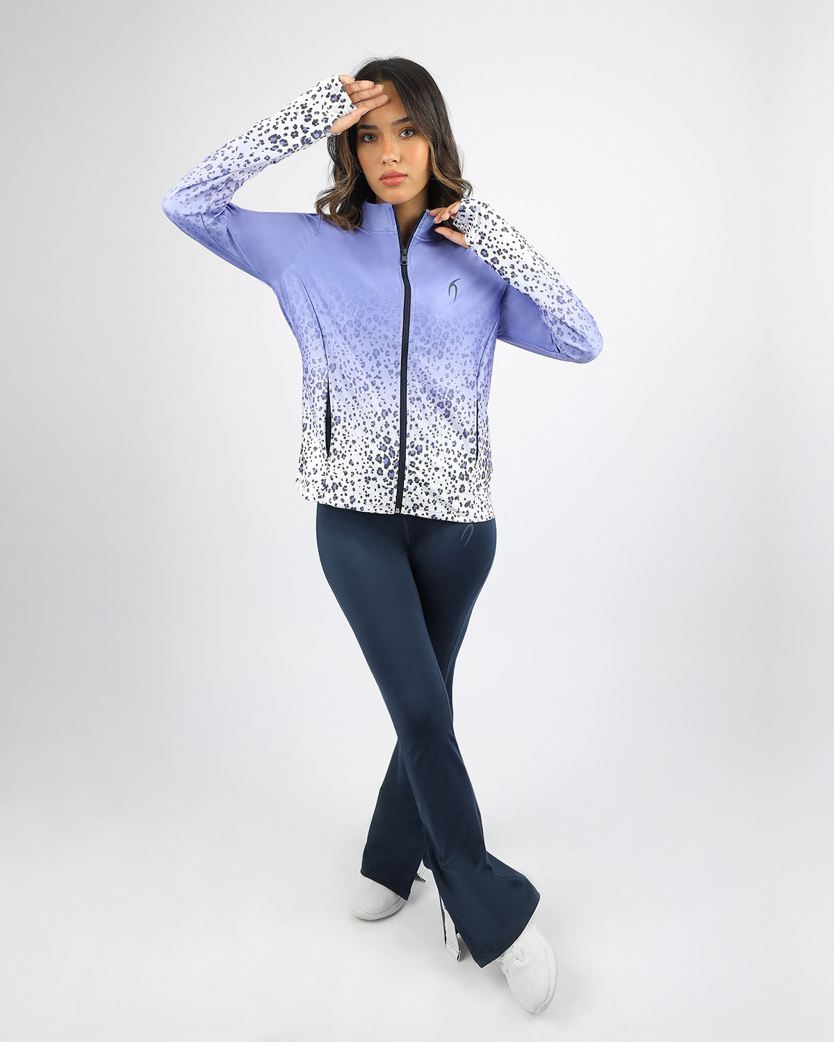 Colored Print Purple Jacket-Atum -49552849