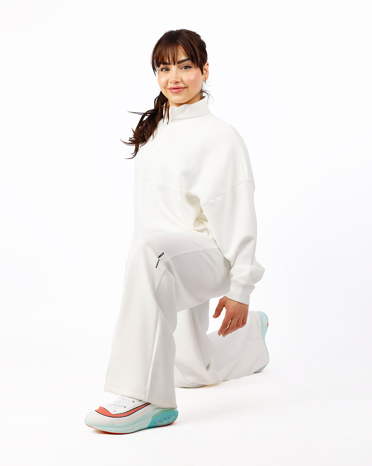 HalfZip Women's White Tracksuit