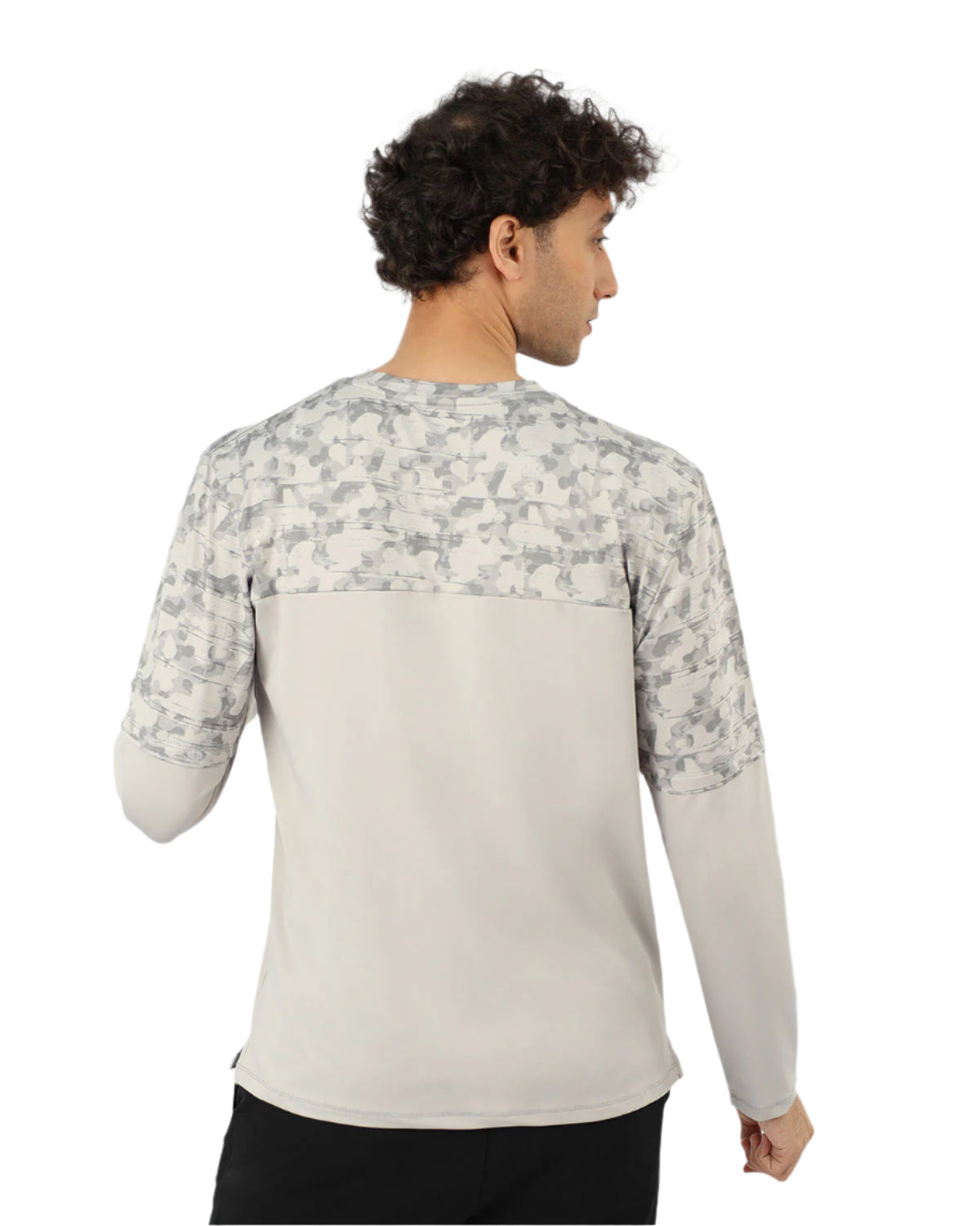 Men's Fitness Light Gray Top-Atum -16827677