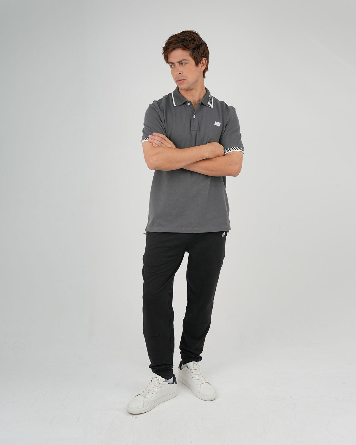 Clashflex Gray Polo Shirt-Atum -98496466