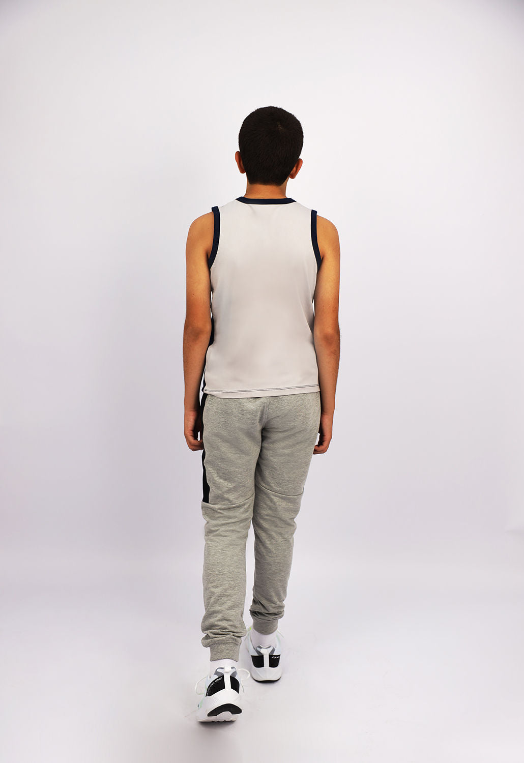 Boy's Basic Gray Sweatpants-Atum -41669023