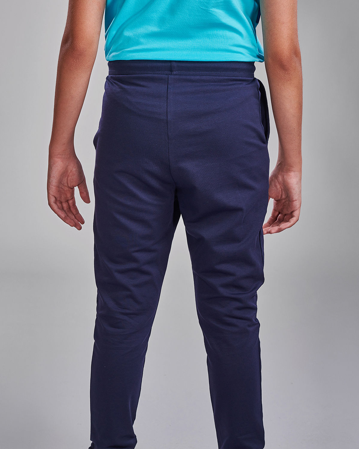 Boy's Sportive Navy Sweatpants-Atum -85812878