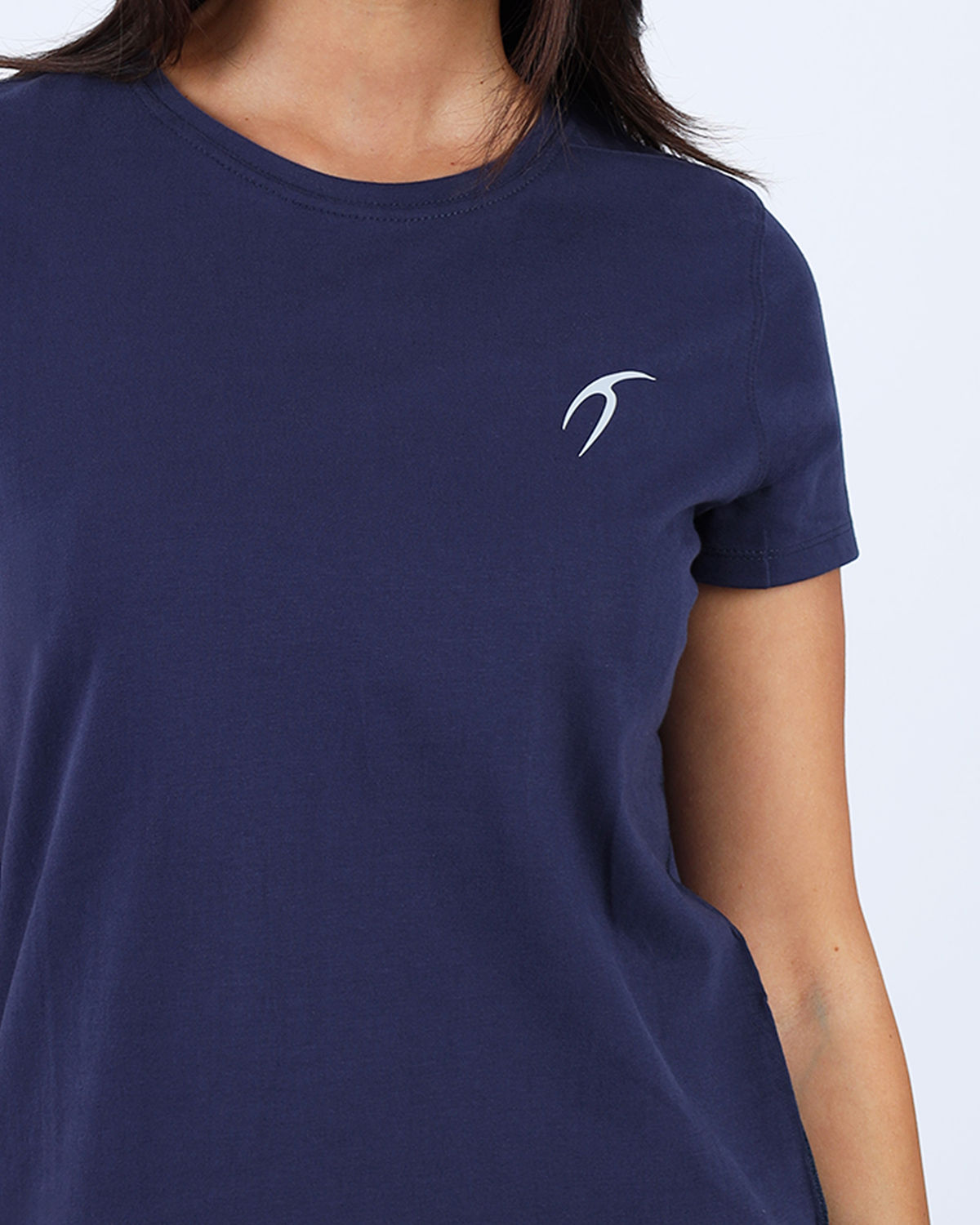 Basic Short Sleeves Navy T-Shirt-Atum -29356096