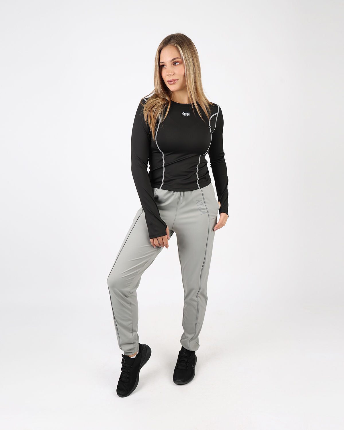 Relaxed Fit Gray Pants-Atum -9901459