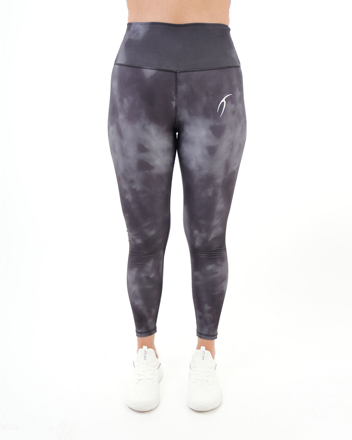 Yoga Printed Gray Leggings-Atum -80283309