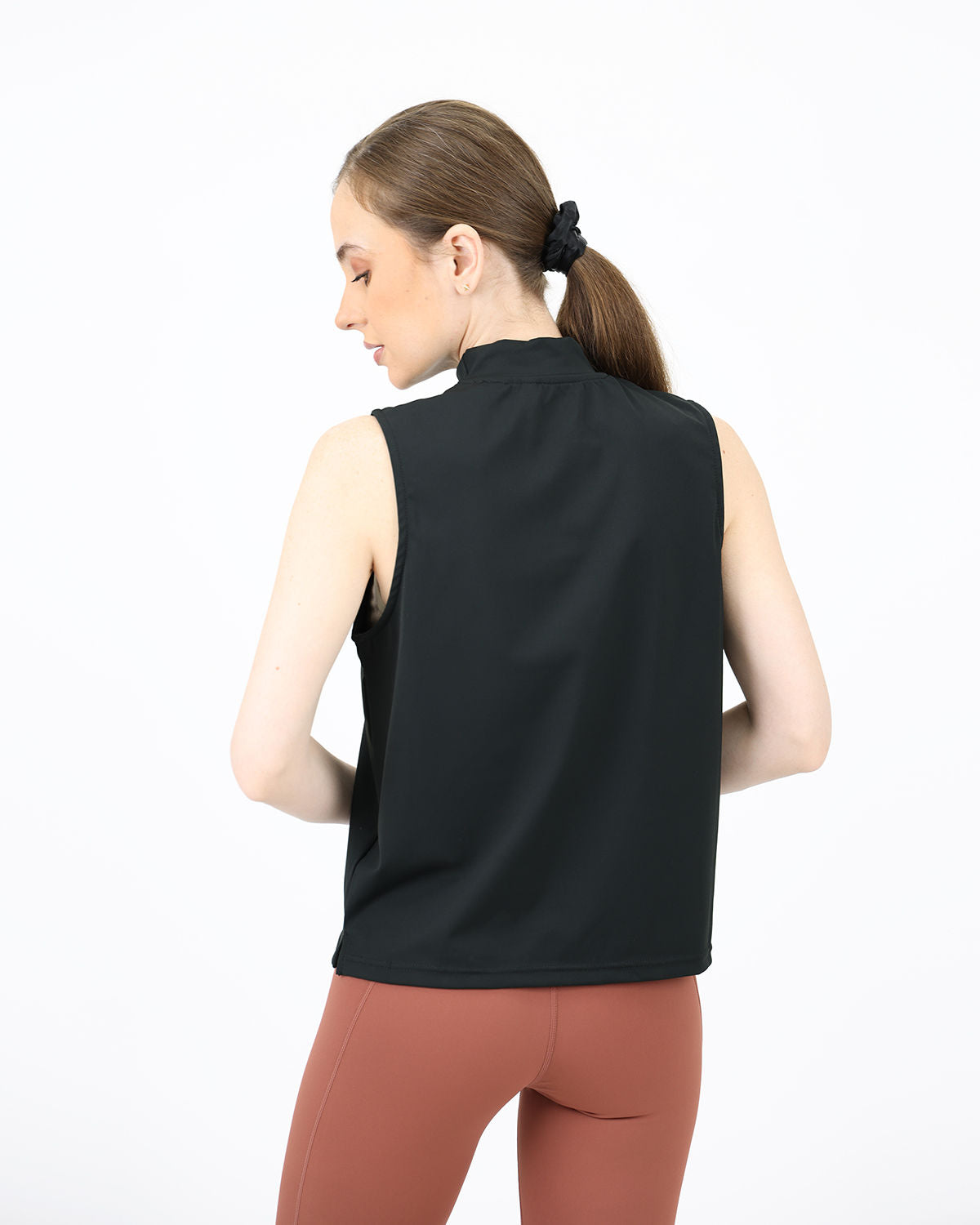 Sleeveless Training Black Tank Top-Atum -22911665