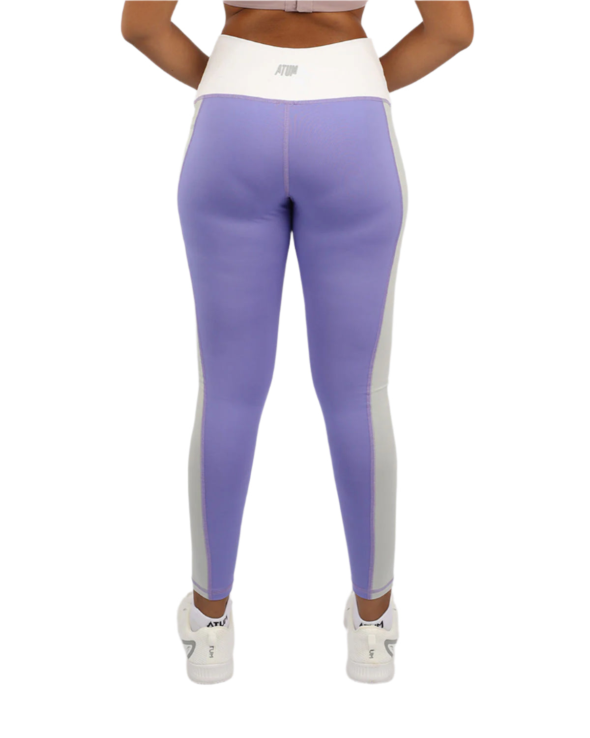 High Waist Women's Purple Leggings-Atum -42334093
