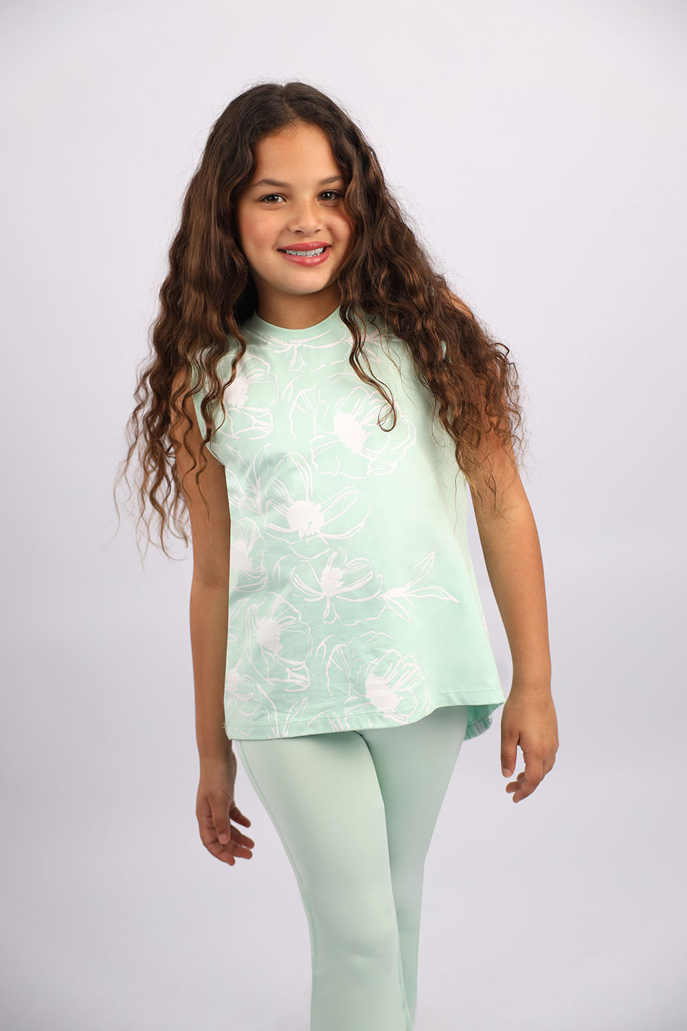 Atum Girl's Flowery Tank Top - Atum Egypt 