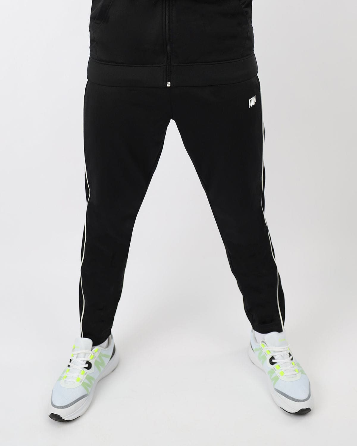 Men's Basic Black Tracksuit-Atum -71655278
