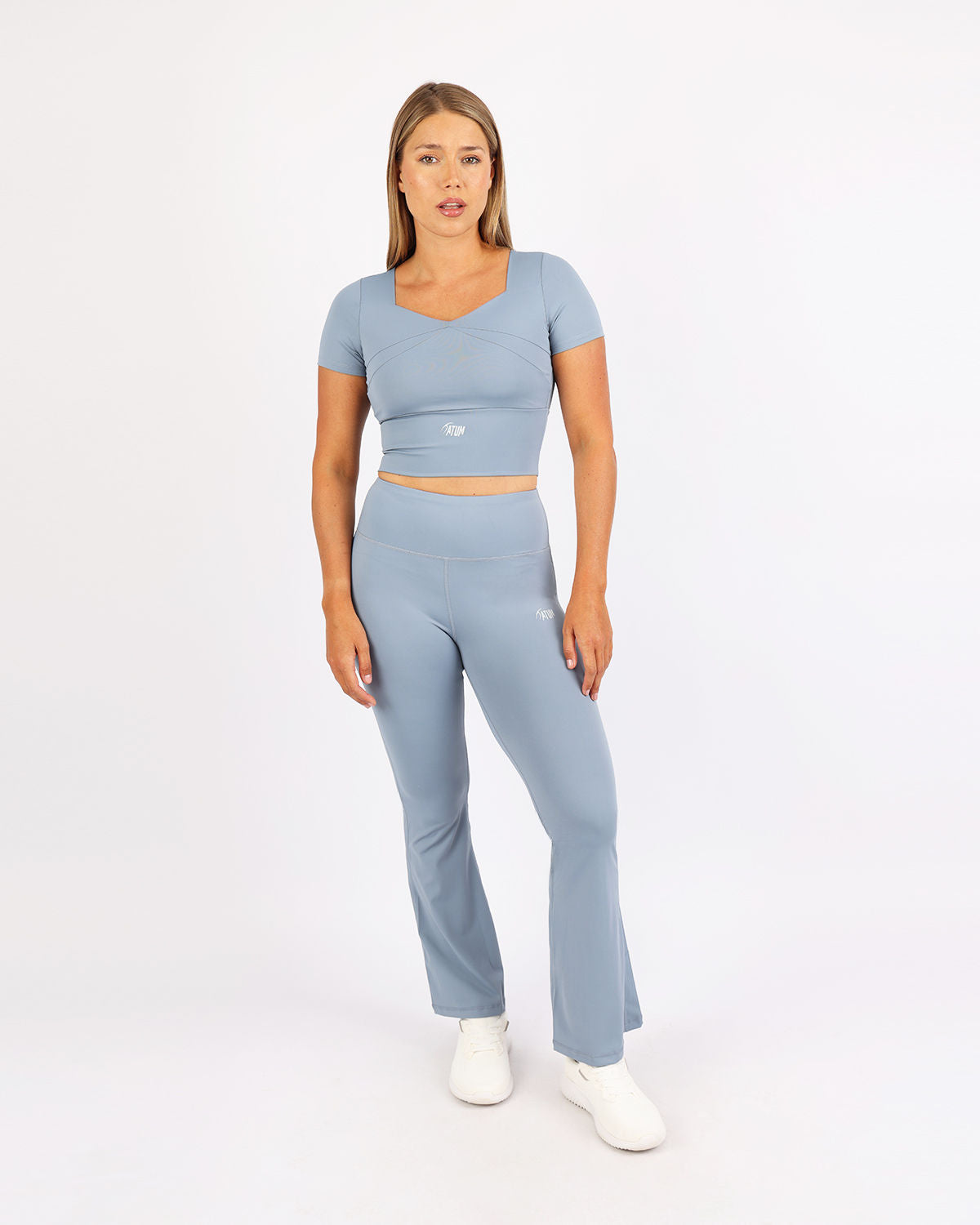Wide Leg Yoga Light Blue Leggings-Atum -34527292