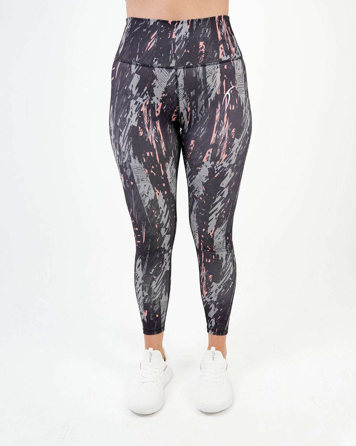 Marble Printed Gray Leggings-Atum -34458039