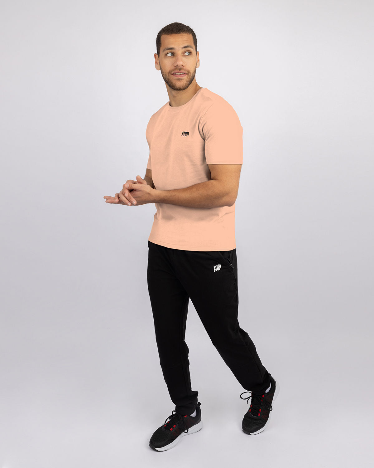 Basic Cotton Coral T-Shirt-Atum -35849364