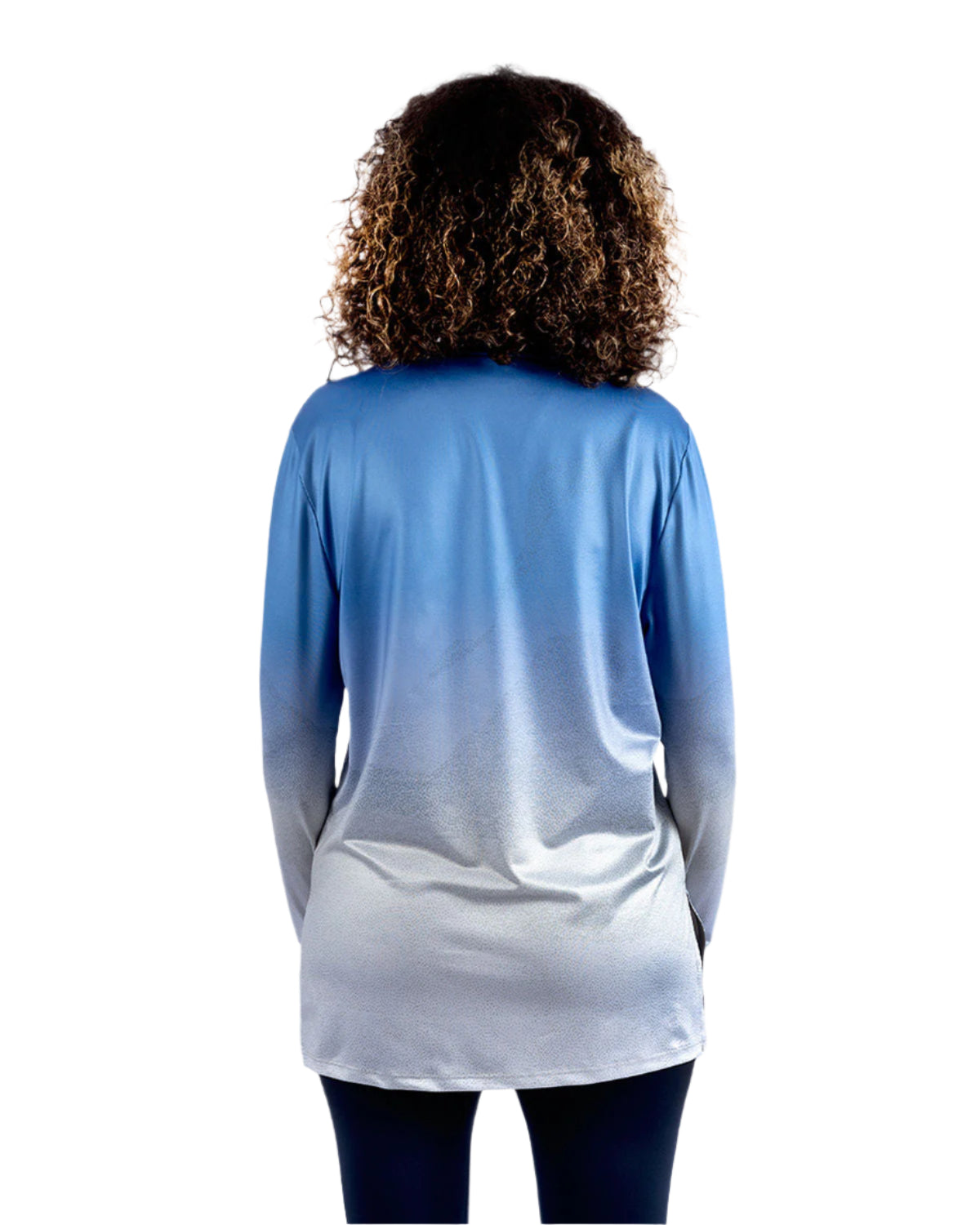Women's Gradient Blue Top-Atum -35621887