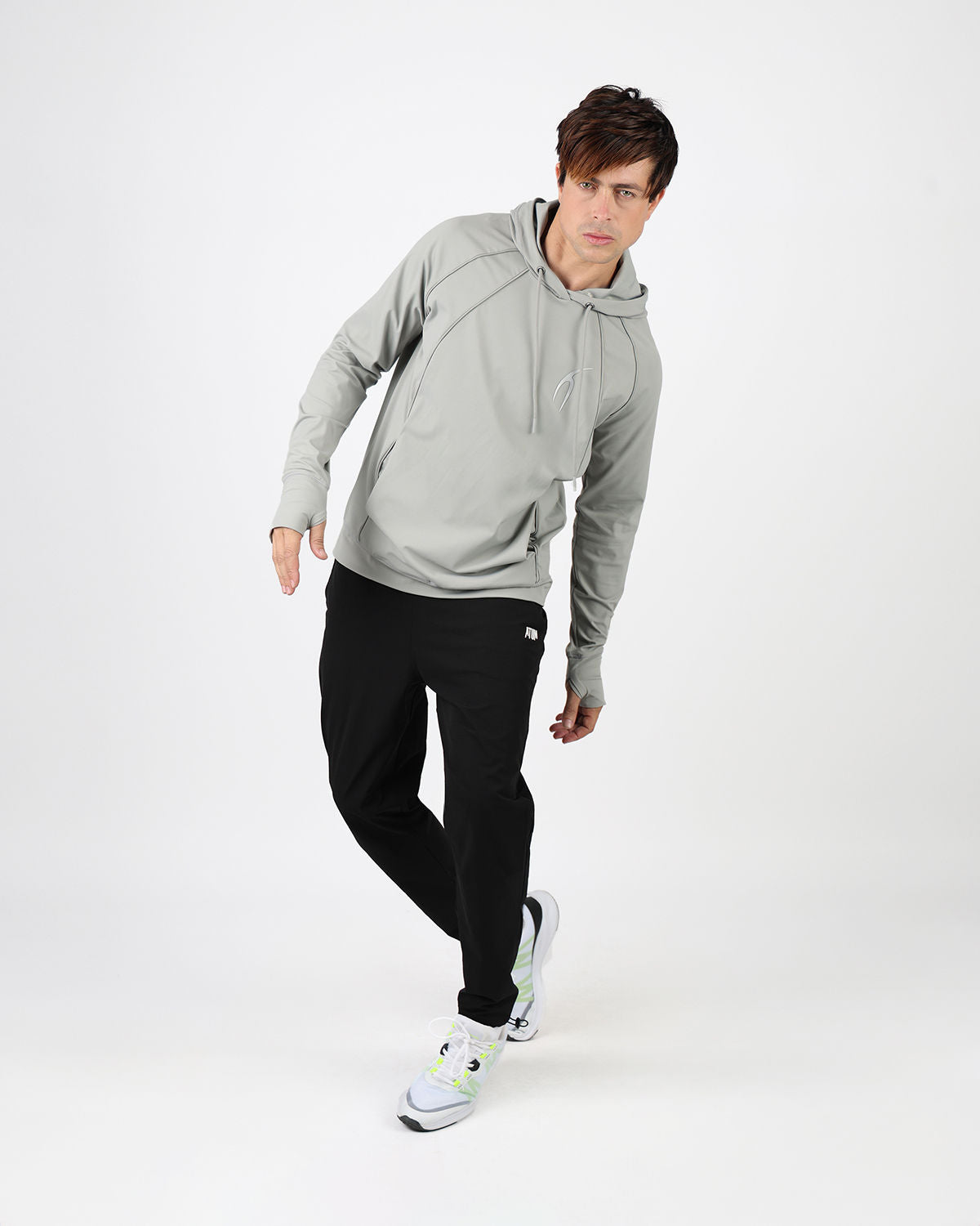 Long-Sleeve Training Gray Hoodie-Atum -4405750