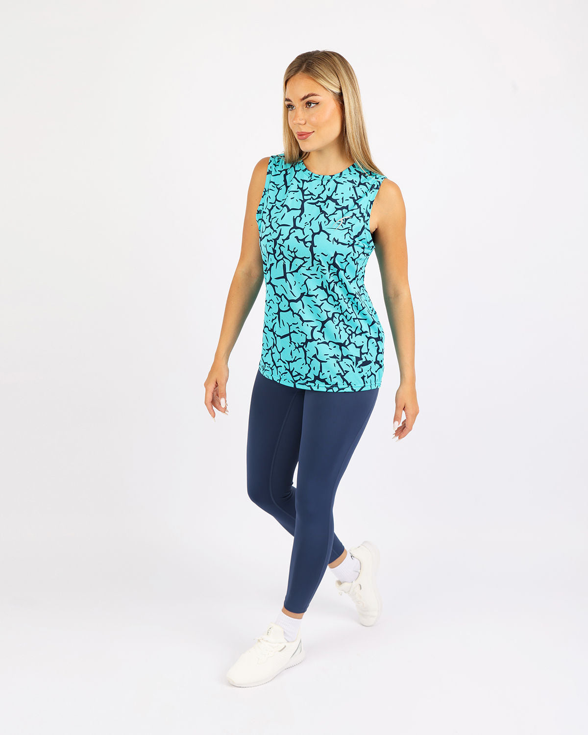 Hyper Sleeveless Turquoise Tank Top-Atum -47259606