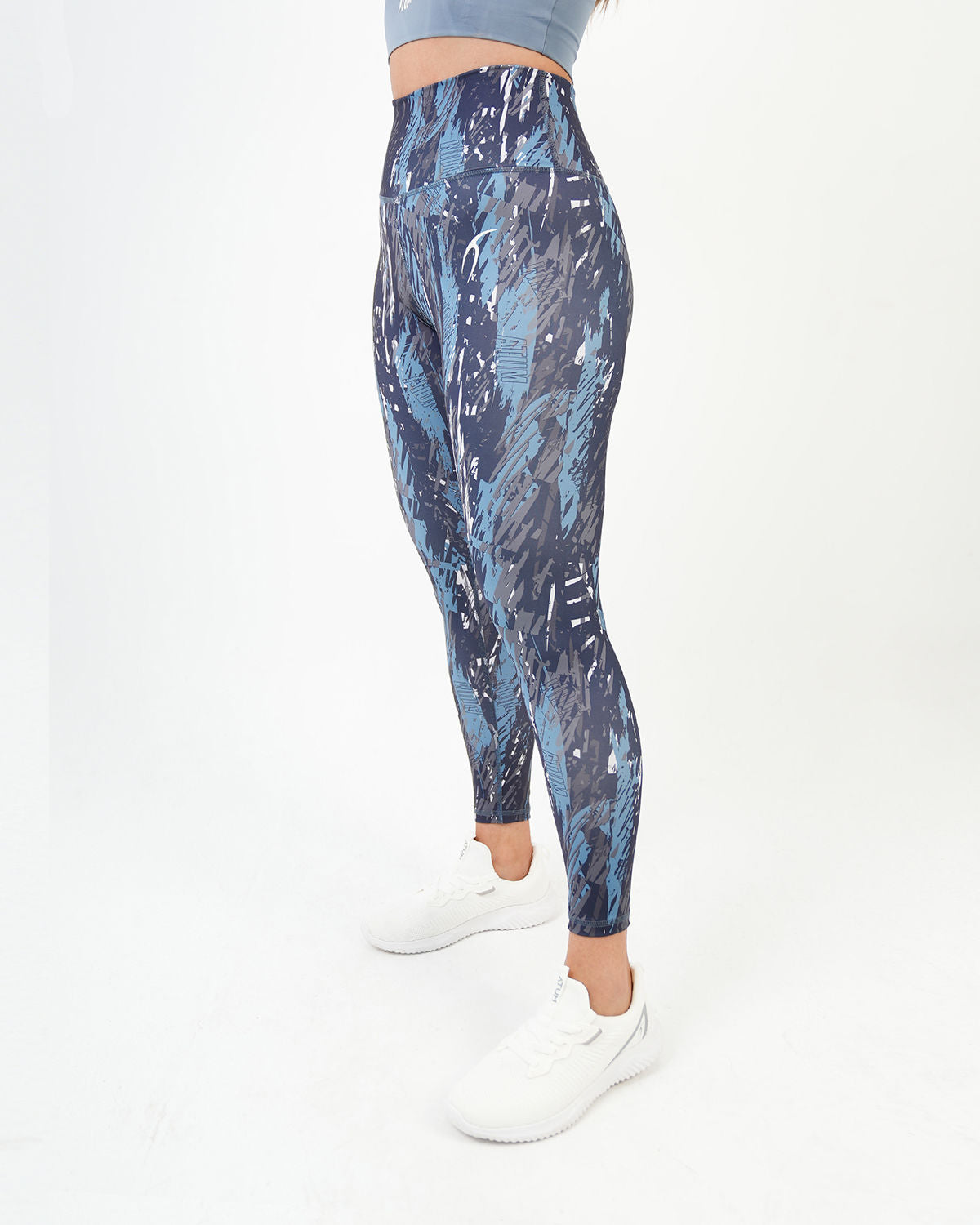 Marble Printed Navy Leggings-Atum -86302636