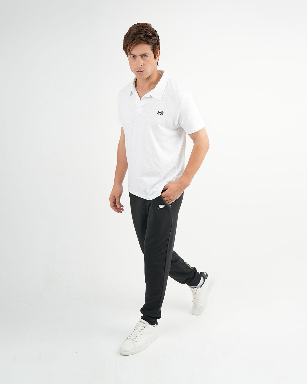 ATUM| Comfort Slub Men's Polo T-Shirt - White
