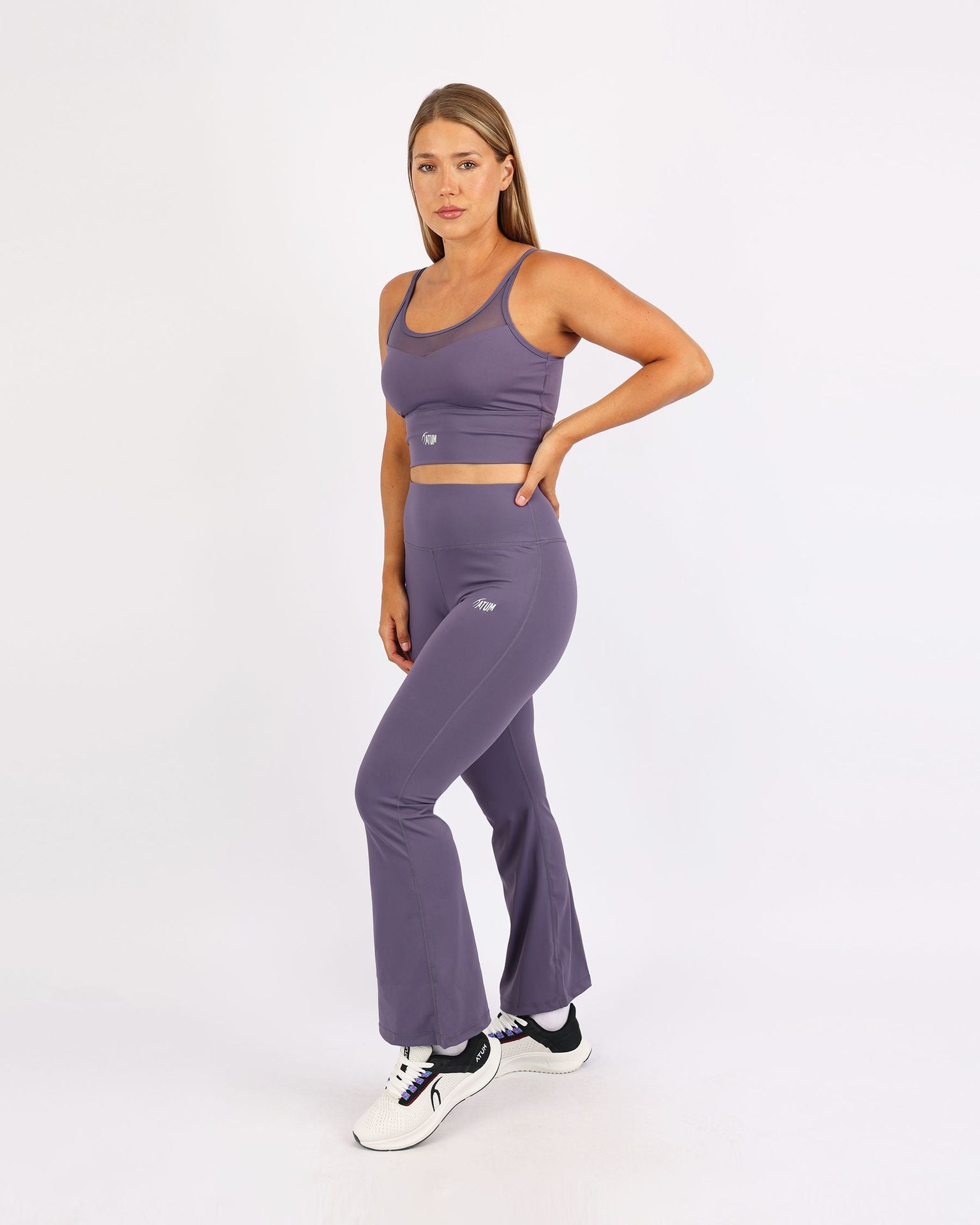 Wide Leg Yoga Violet Leggings-Atum -4113385