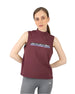 Sleeveless Training Burgundy Tank Top