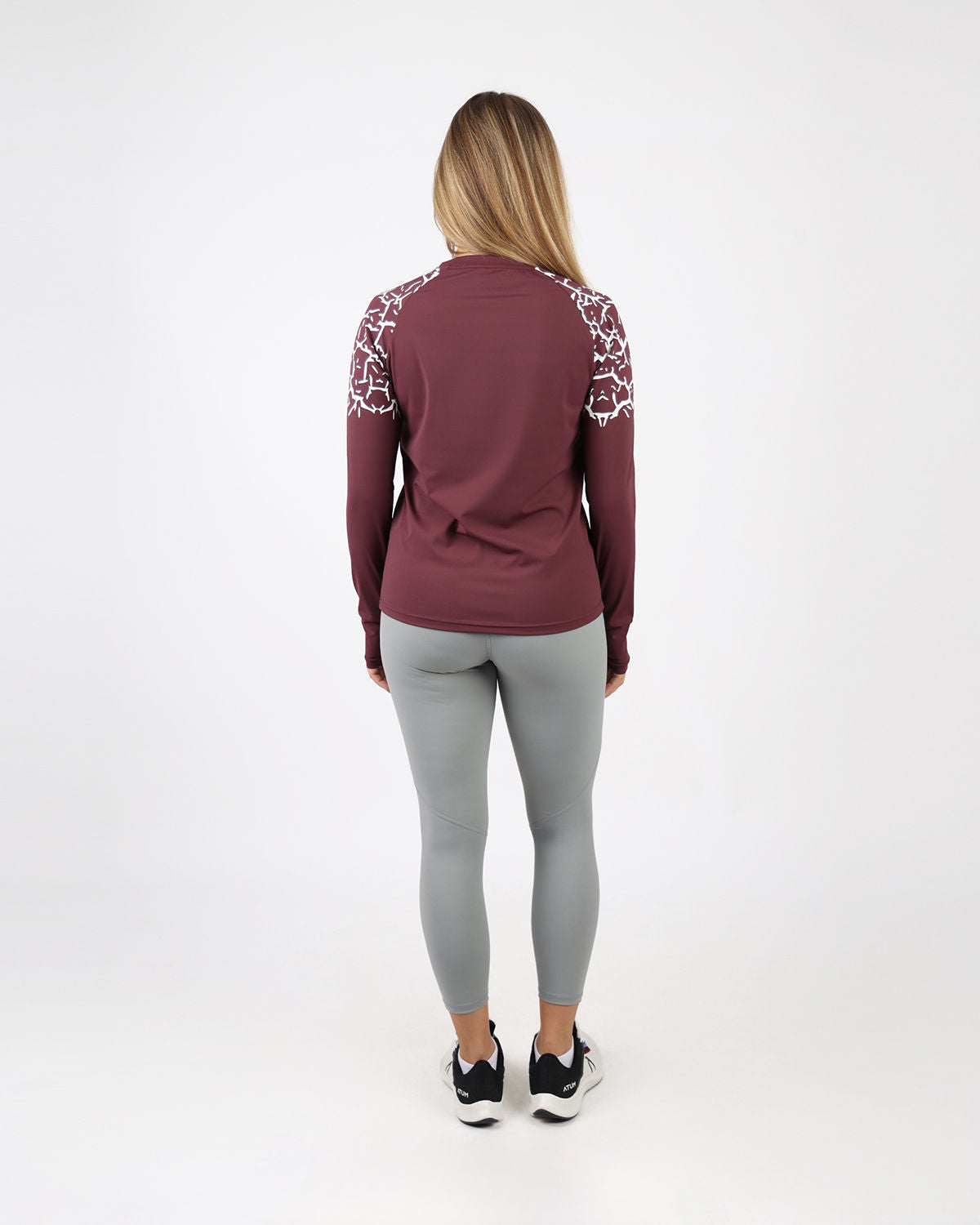 Graphic Long-Sleeve Burgundy T-Shirt-Atum -20226576