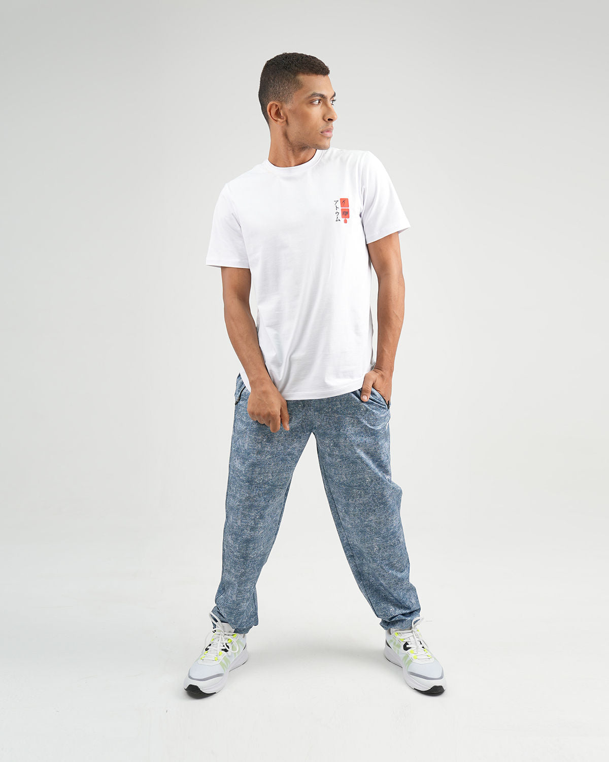 Printed Cinchable Hems Men's Pants