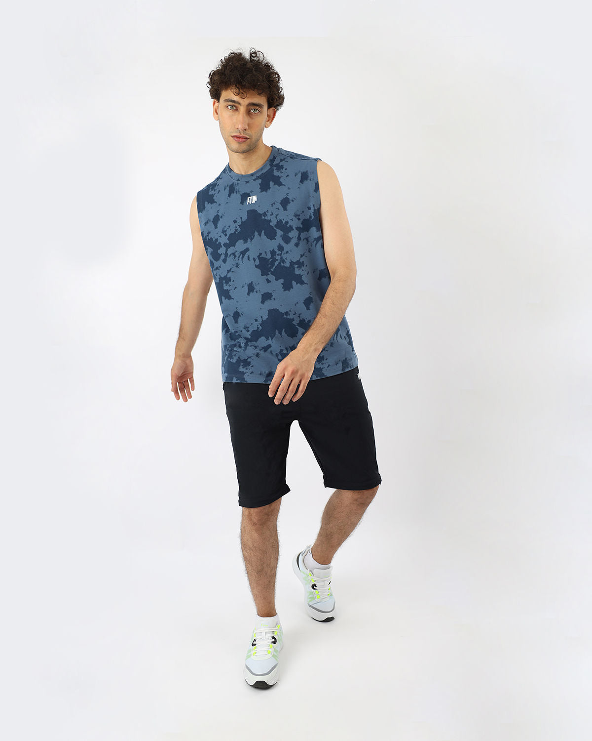 Men's Essential Navy Tank Top-Atum -9326685