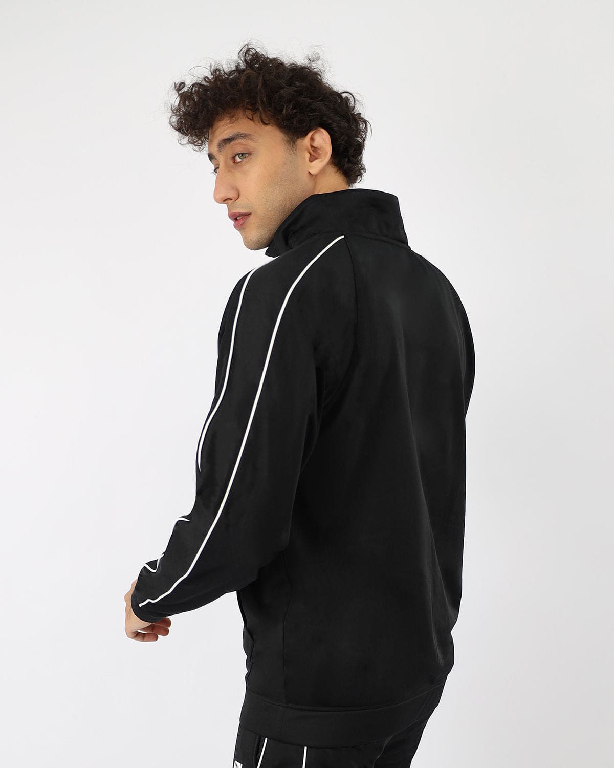 Men's Basic Black Tracksuit-Atum -54635978