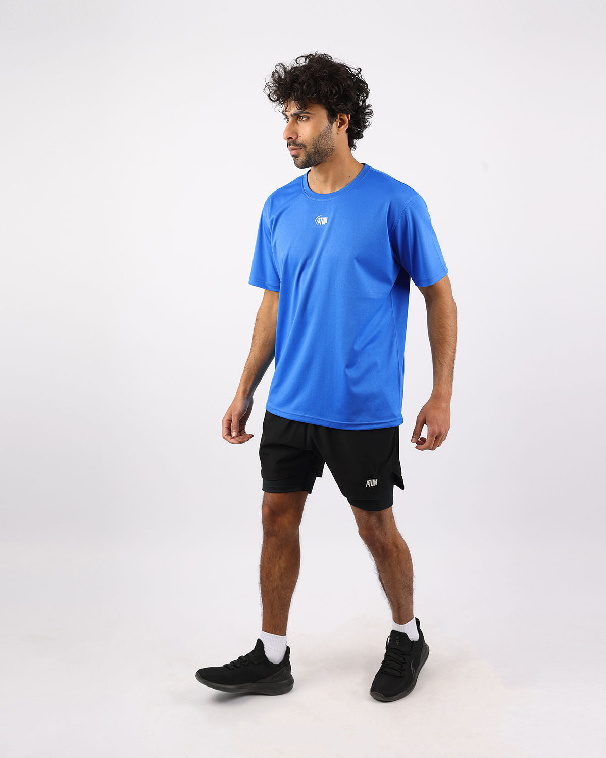 Prime Fit Men's Blue T-Shirt-Atum -33437454