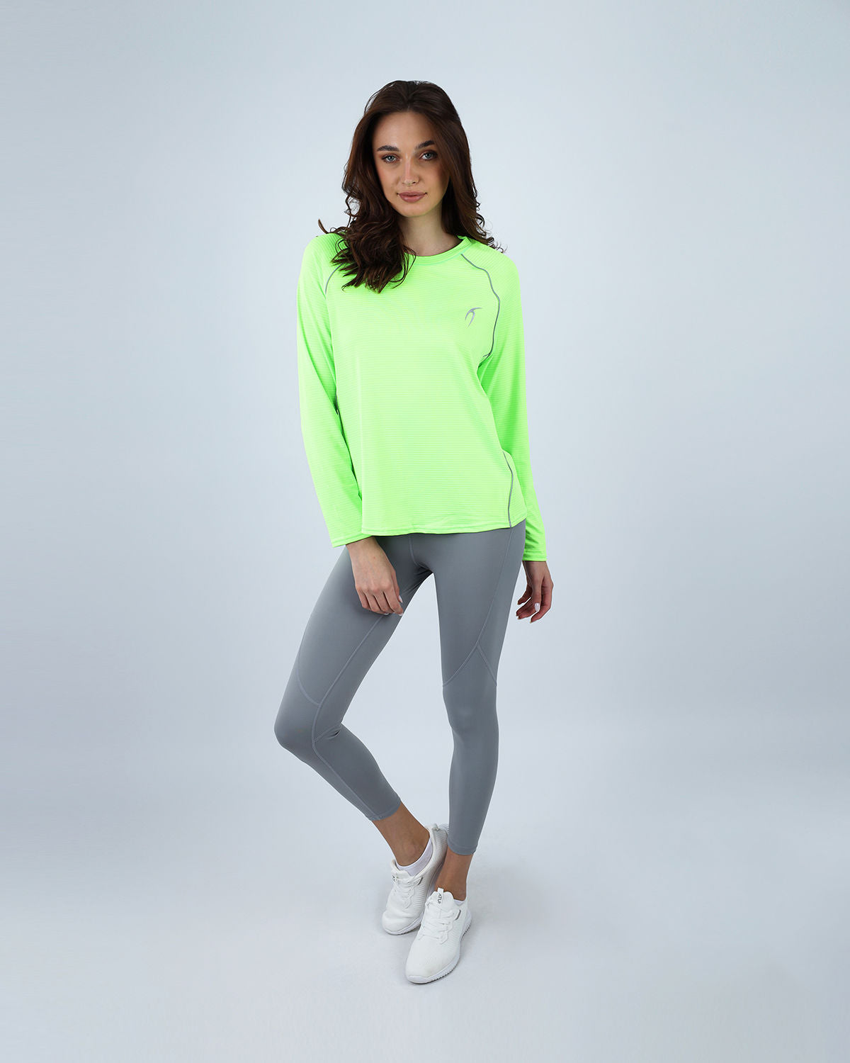 Slim Long Sleeve Lime Green Top-Atum -87812693