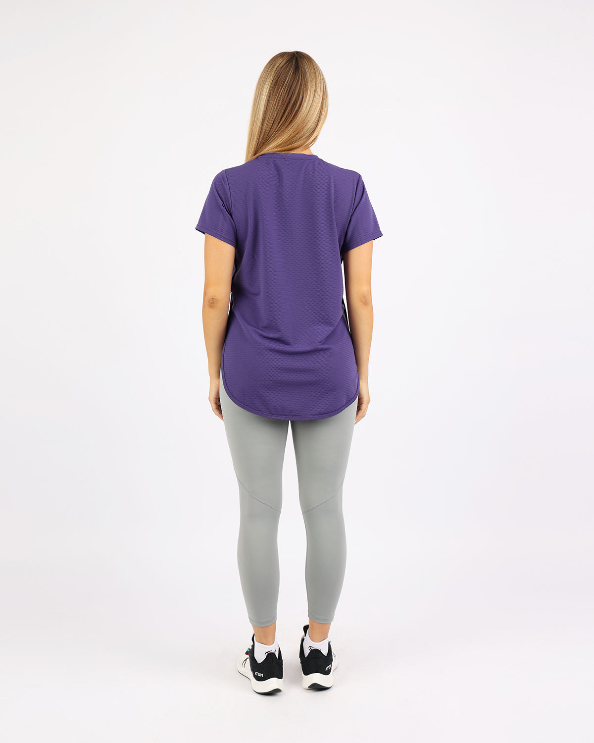 Short-Sleeve Breathable Purple Top-Atum -34859326